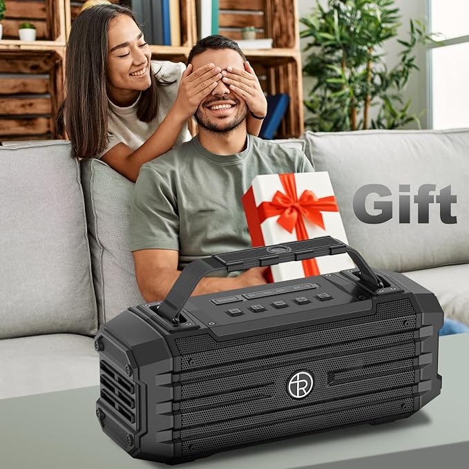 TOMPROAD Bluetooth Speaker 120W Peak 80W Portable Wireless Hi-Fi Loud Outdoor IPX6 Waterproof Big Party Speakers with Deep Bass, TWS Pairing, DSP Sound Boombox for Home Camping Beach