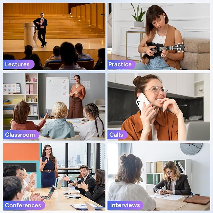 AI Digital Voice Recorder&Translator - Transcribe & Summarize & Note AI Noise Cancellation Technology, Supports 108 Languages,APP Control Audio RecorderTranscribeSummarize (Gray)