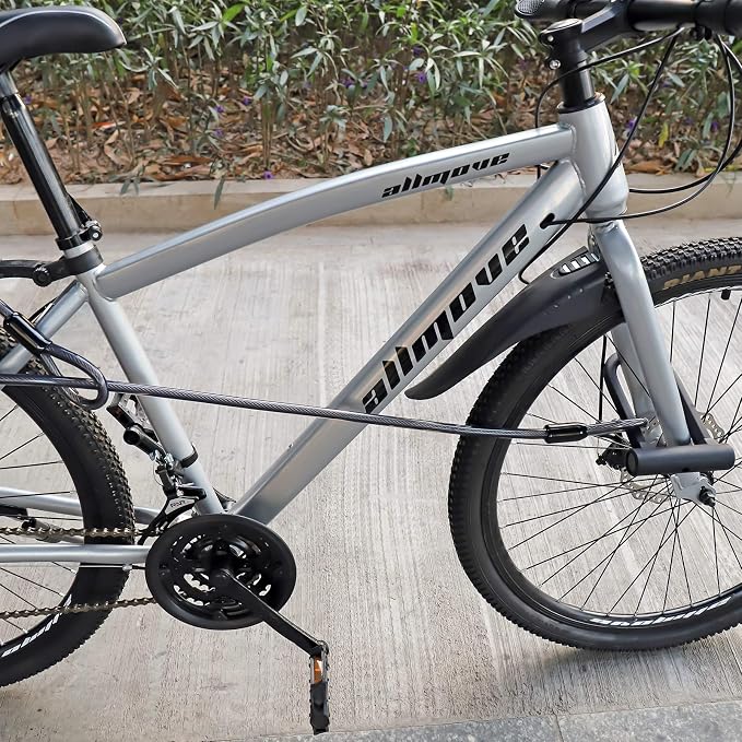 Bike U Lock Heavy Duty Bike Lock Bicycle U Lock, 16mm Shackle and 4ft/6ft Length Security Cable with Sturdy Mounting Bracket for Bicycle, Motorcycle and More