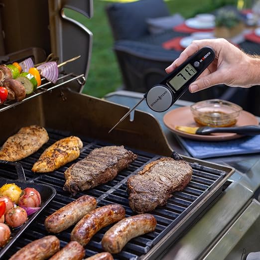 Maverick Dynamo Temp Instant Read Thermometer, No Batteries, Fast 2mm Step-Down Probe, ±1.8°F Accuracy, Magnetic Mount, IP54 Water-Resistant, Folding Design for Cooking & Grilling (DYNT-02)
