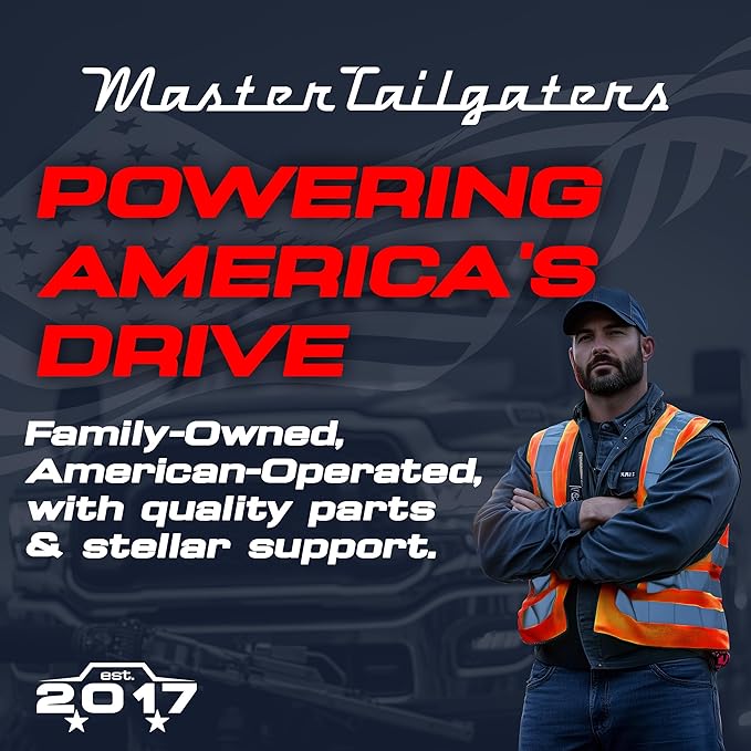 Master Tailgaters Black Tailgate Bezel with Backup Camera Replacement for Chevrolet Silverado/GMC Sierra (1999-2006) | IP68 Waterproof | Parking Grid Lines Available | Easy to Install