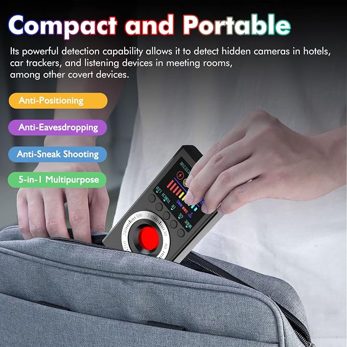 Anti-Spy Hidden Camera Detector Portable Listening Device Detector Camera Finder Professional Privacy Protector