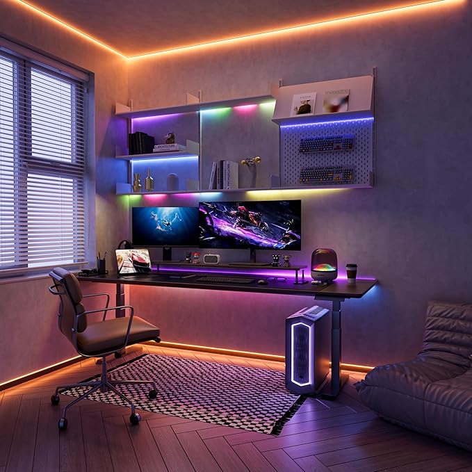 PAUTIX IP65 Waterproof RGB Smart IC COB LED Strip Light Addressable 24ft/7.5m,24V Color Flowing Strip Light Multicolor Flexible Tape Light for TV,Room,Party DIY Decoration(Without Controller&Adapter)