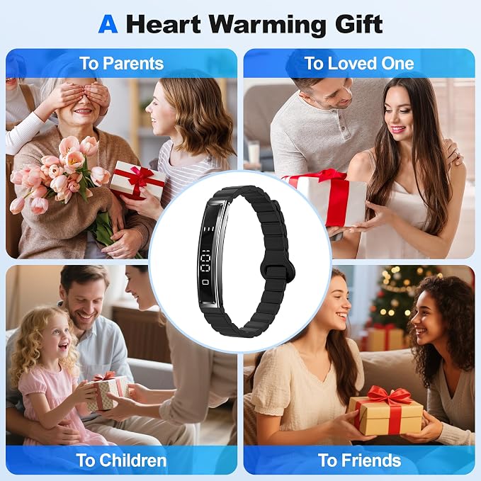 Smart Bracelet for Women Men, Health Activity Fitness Trackers, 24/7 Heart Rate & Sleep Tracker, HRV & Stress Monitor, Smart Wristband with 2 Bands for Calorie/Step Counter, Free APP for iOS & Android