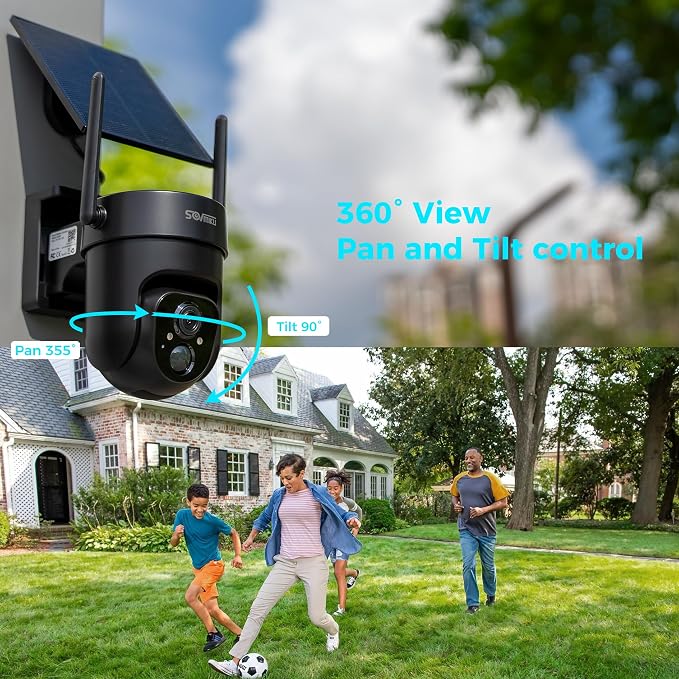 Vicohome 2QB 2K AI Solar Security Camera Wireless Outdoor, Battery Powered Cam, Two Way Audio, Motion Detection, Color Night Vision, Easy to Setup, Audible Flashlight Siren, 180 Days Care Plan