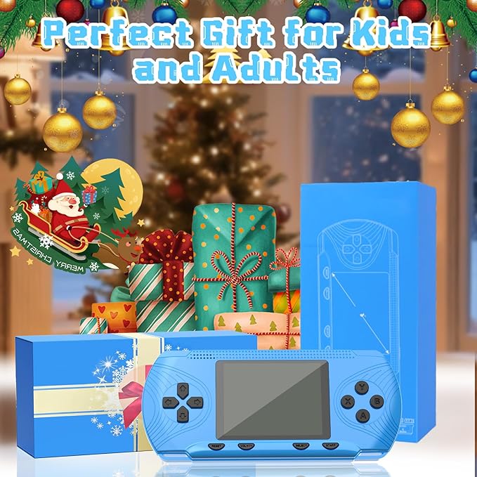 Retro Handheld Game for Boys Girls-Classic 258 Video Games with Rechargeable Battery, 3.0" LCD Screen Portable Gaming Player Plug & Play Video Games, Electronic Gift for Birthday Xmas