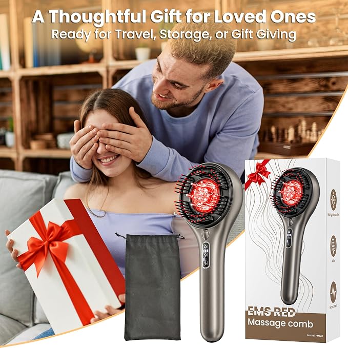 5-in-1 Scalp Massager Hair Brush, Oil Applicator,Electric Hair Brushes for Hair Growth, Hair Oil Dispenser, Scalp Massager, IPX7 Waterproof, Portable for Men & Women Home & Travel