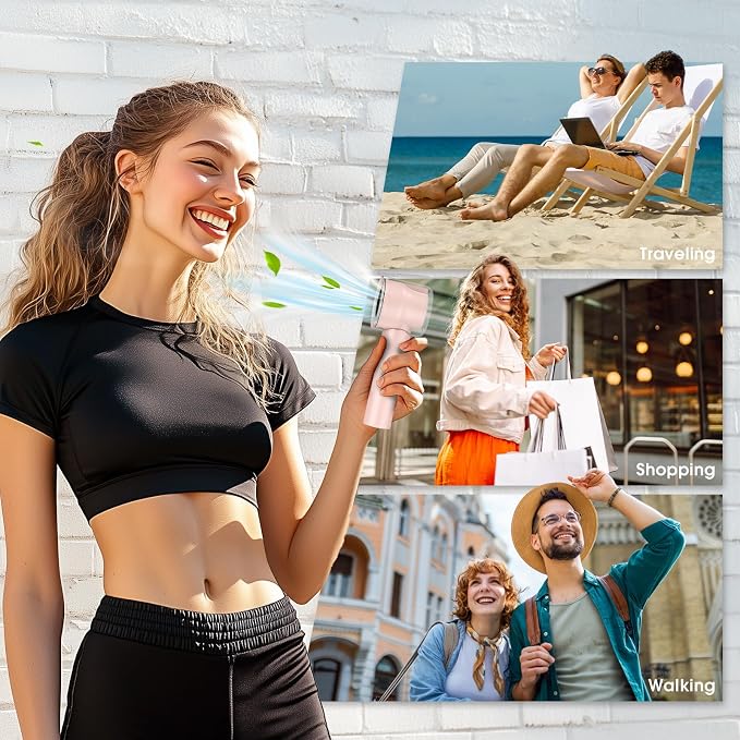 1-100 Speed Portable Handheld Turbo Fan, 【15000RPM】Ultra High-speed,Personal Hand Held Travel Fans,5000mAh Battery Rechargeable Mini Fans,Digital Display,Small Pocket Fan for Summer Essential Gift