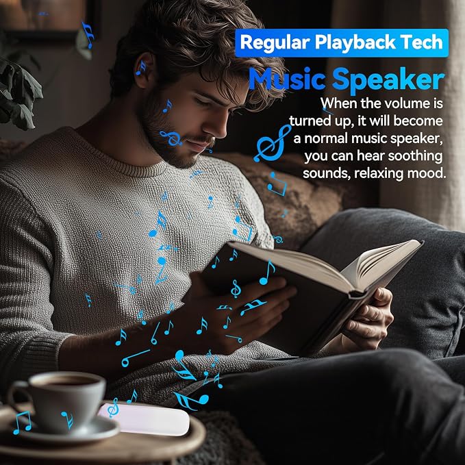 Pillow Speaker with Remote for Sleeping - Bone Conduction Speaker with 36 Built-in White Noise, Silent Bluetooth Speakers Under Pillow, Portable Sleep Bar (with TF Card, Purple to White)
