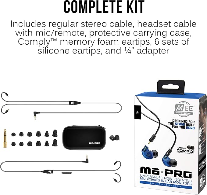 MEE audio Personalized M6 PRO in Ear Monitor Headphones for Musicians w/Engraved Metal Faceplates: Choose an Artwork and/or Add Custom Text, Noise Isolating Professional Earbuds w/Replaceable Cables