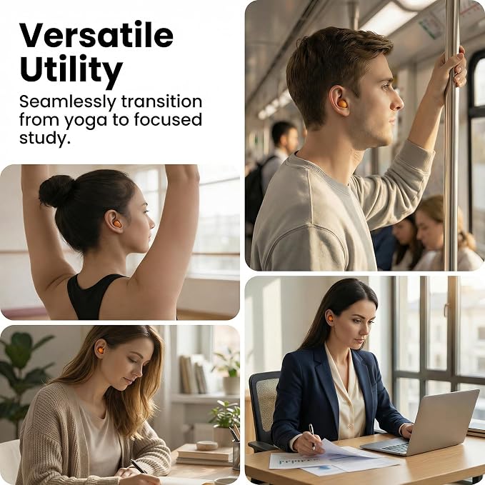 Wireless Sleep Earbuds for Side Sleepers, Noise-Reduction in-Ear Headphones with Deep Bass, Miniature Invisible Buds for Small Canals, Stay-in Design for Mobile Devices (Porcelain White)