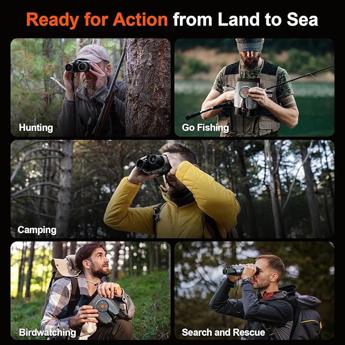 VisioGear True 4K Night Vision Binoculars – Night Thunder X1 Night Vision Goggles for Adults with 3940ft Range, Full Color Photo and Video with App Control, 64GB Card for Camping & Security