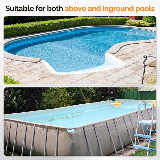 VINGLI Pool Vacuum Cleaner Automatic Sweeper Swimming Pool Creepy Crawler Vacuum with 33FT Hoses (Shining Blue)