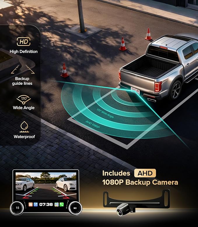 11.5" Dual Knob Android 13 Car Stereo for Jeep Wrangler JK (2007-2018) Dodge Ram 1500 (2009-2012) - 4G+64G Radio Upgrade with Wireless CarPlay Android Auto, QLED Touch Screen