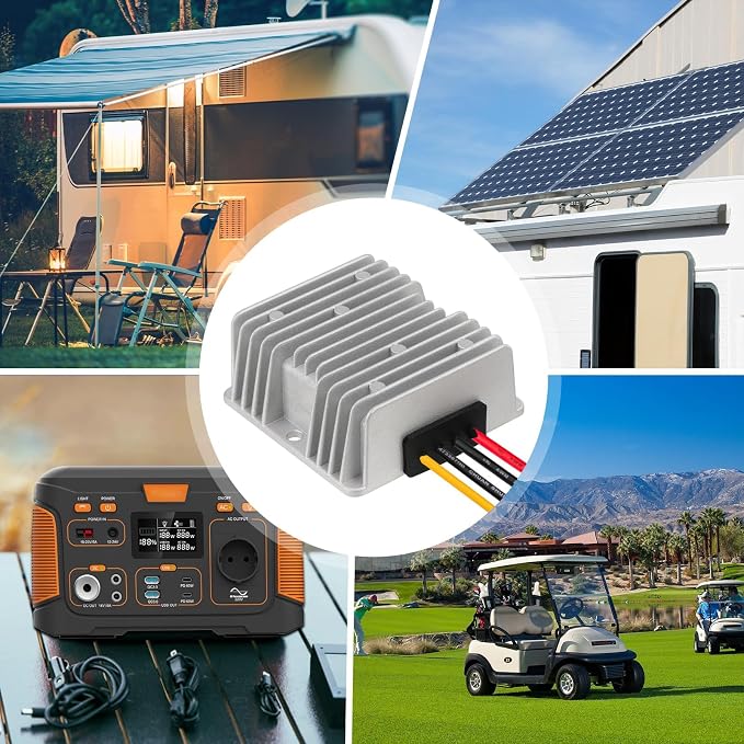 ELFCULB 8V–40V to 12V DC Buck Boost Converter, Voltage Regulator for 12V Devices, 3A 36W / 10A 120W, for Truck, Golf Cart, Solar