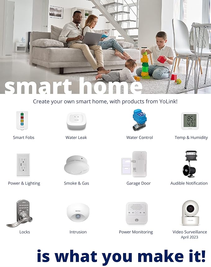 YoLink SpeakerHub - Smart Home Speaker Hub, Plays Tones/Alarms and Your Text-to-Speech Custom Messages, Voice Announcements, Audio Voice Alert, Spoken Alerts, LoRa-Powered ¼ Mile Range, WiFi Required