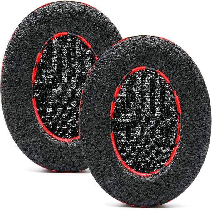 WC Freeze for Arctis Nova - Hybrid Fabric Cooling Gel Replacement Earpads for Arctis Nova Pro Wired, Nova 7, 5, 4, 3, 1 - Made by Wicked Cushions (Does Not Fit Nova Pro Wireless) | Red Camo