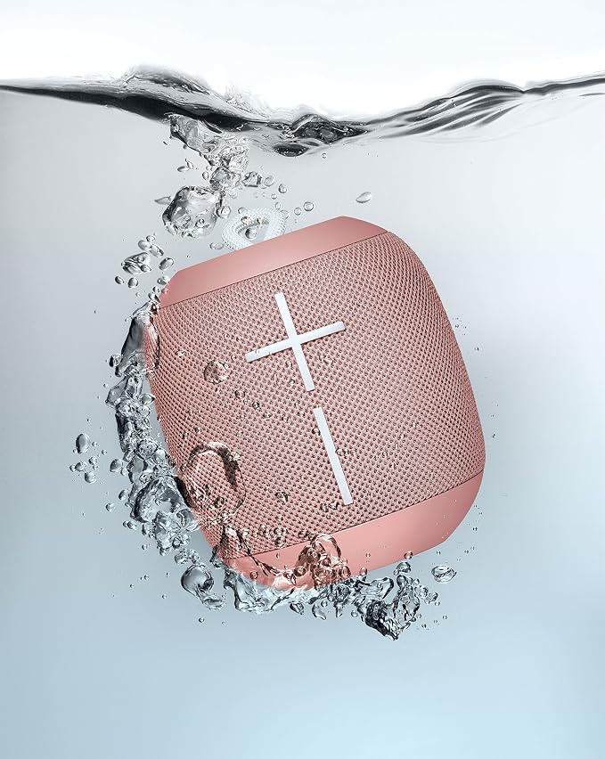 Ultimate Ears WONDERBOOM Waterproof Super Portable Bluetooth Speaker - IPX7 Waterproof - 10-hour Battery Life - Cashmere Pink (Renewed)
