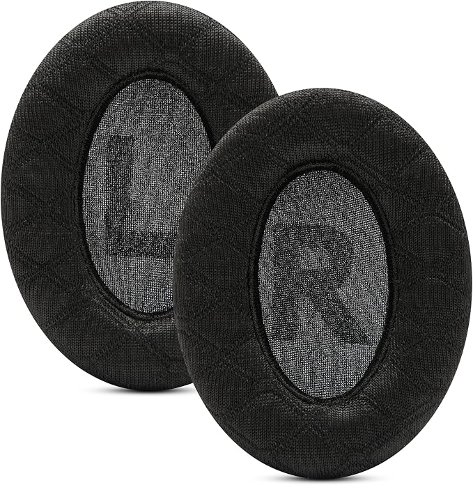 WC Freeze V2 Cloud - Angled Cooling Gel Earpads Compatible with HyperX Cloud Series by Wicked Cushions | Angled Pads for Extreme Comfort, New Freeze V2 Cooling Fabric, Extra Thick | 90's Black