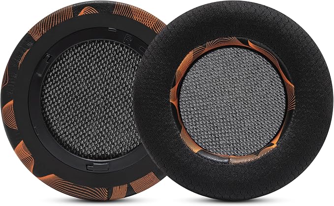 WC Freeze Virtuoso - Hybrid Fabric Cooling Gel Replacement Earpads for Corsair Virtuoso Gaming Headset, Made by Wicked Cushions, Improved Durability, Thickness and Sound Isolation | Kinetic Wave