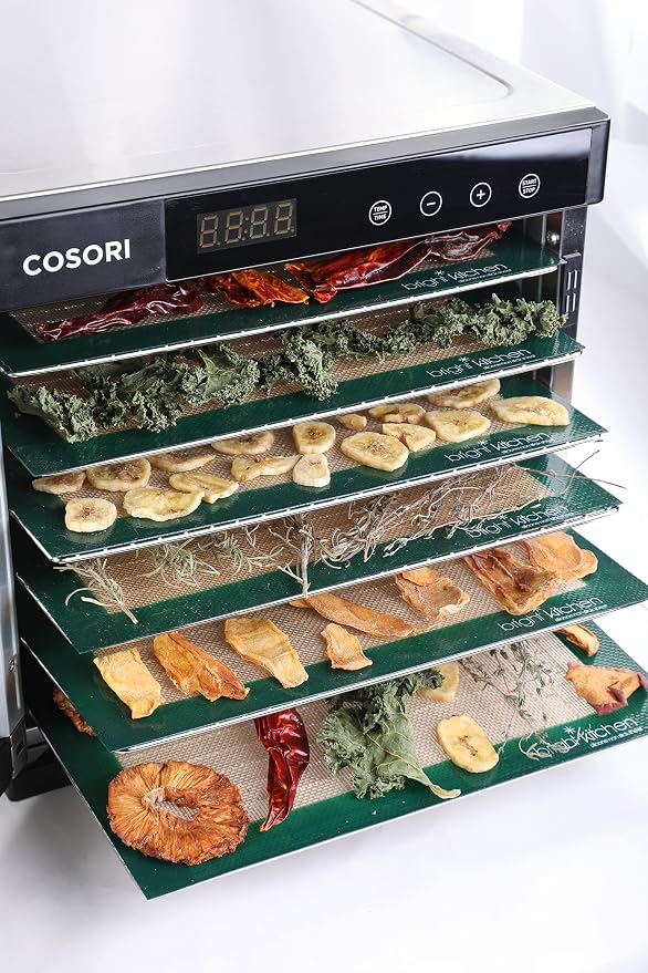 6 Pack Stainless Steel Tray UPGRADE 12" x 13" Compatible With Ivation Compatible With Gourmia Food Dehydrator Drying Replacement Bright Kitchen
