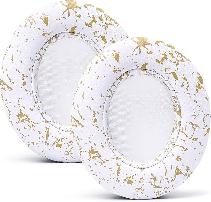WC Wicked Cushions Replacement Ear Pads for Beats Studio 2 & 3 (B0501, B0500) Wired & Wireless | Does NOT Fit Beats Solo | Softer PU Leather, Enhanced Foam & Stronger Adhesive | Gold Marble