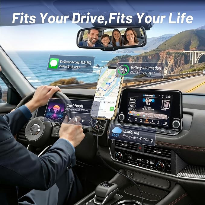 Phone Mount for Nissan Rogue S/SV/Rock Creek (2021-2026,Fit 8inch ONLY), Altima Platinum (2019-2025), Sentra SR/SV (2020-25), 15W Wireless Charger, Magnetic Phone Holder, 360°, Magsafe, Hands Free