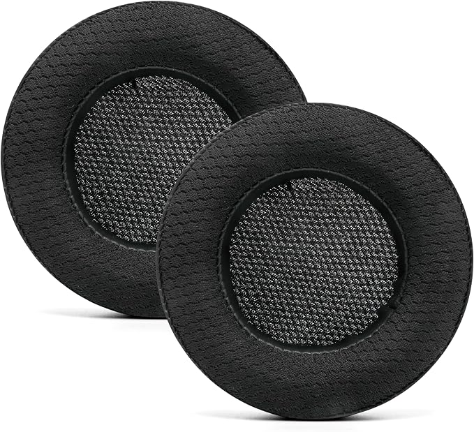 WC Freeze Virtuoso - Hybrid Fabric Cooling Gel Replacement Earpads for Corsair Virtuoso Gaming Headset, Made by Wicked Cushions, Improved Durability, Thickness and Sound Isolation | Black