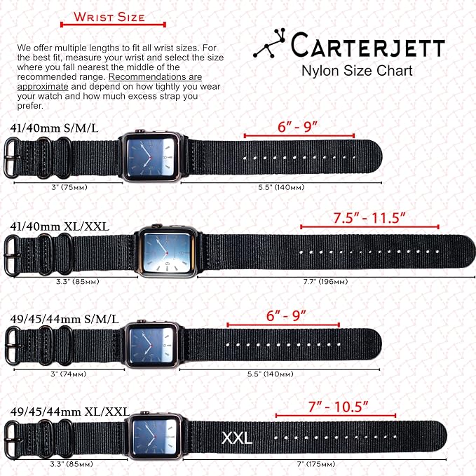 Hiking Trail Nylon Band | The Original Rugged Compatible with Apple Watch Bands for Men & Women - Soft, Breathable, Woven Water-Resistant Nylon Mens iWatch Strap | Fits 42mm 41mm 40mm Series 10 & All Models (Thin Blue Line)