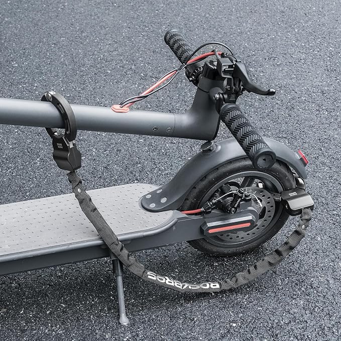 ROCKBROS Bike Lock Scooter Lock 23.4-Inch Heavy Duty Anti-Theft Chain Lock with Key E-Bikes Accessories