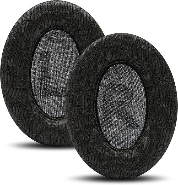 WC Freeze V2 Cloud - Angled Cooling Gel Earpads Compatible with HyperX Cloud Series by Wicked Cushions | Angled Pads for Extreme Comfort, New Freeze V2 Cooling Fabric, Extra Thick | Black