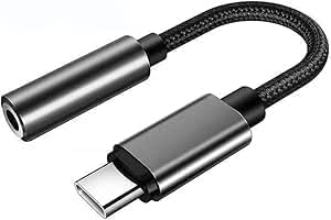 USB C to 3.5 mm Jack Adapter, Type C to 3.5mm Headphone Aux Digital Audio Earphone Adaptor for iPhone 15/Samsung Galaxy S23 S24 Note10 A80 Huawei P60/P50,Google Pixel 4XL,OnePlus7,Xiaomi (3)