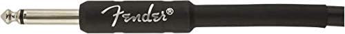 Fender Professional Series Instrument Cable, Straight/Angle, Black, 18.6ft (Pack of 5)