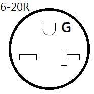 Parkworld 60493 NEMA 6-15 Splitter, 6-15P to (2) 6-15R (T-Blade Female Also for 6-20R Adapter) 250V, 20A, 5000W, 3 Feet