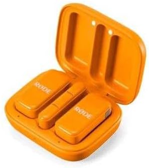 RØDE Wireless Micro - Compact Wireless Microphone, Two Mics with Charge Case for Smartphone Content Creation - USB-C, Orange