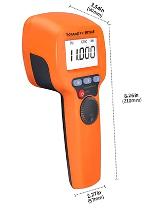 Digital LED Stroboscope Measuring 60~99,999 RPM/Hz, Non-Contact Tachometer Adjustable Strobe Light Timing Speedometer for HVAC Motor Engine Speed Tester, Handheld Estroboscopio 0.001% High Accuracy | Brighter 1500 Lux LED for Sharper Image, Freeze Moti...