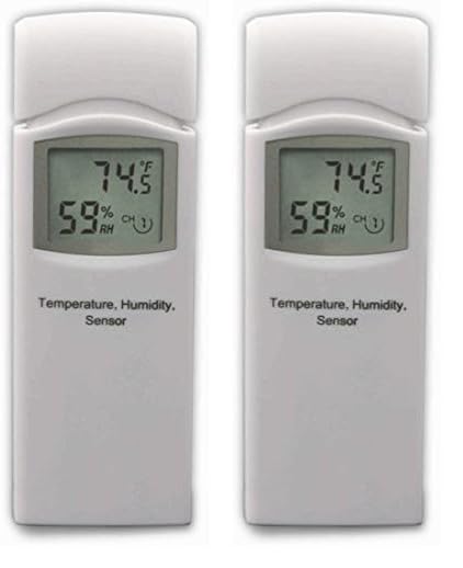 Ambient Weather WH31E Thermo-Hygrometer Sensor for - Pack of 2