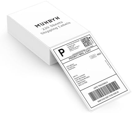 RW403B Bluetooth Thermal Label Printer+4"x6" Direct Thermal Shipping Labels