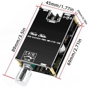 ZK-1001B Bluetooth Amp Board, 100W Power Output,BT 5.0 AMP Board for DIY Wireless Speakers AMP Module TPA3116 Board DC7-24V BT/AUX/USB Input for DIY Wireless Speakers TWS Amplifier Board