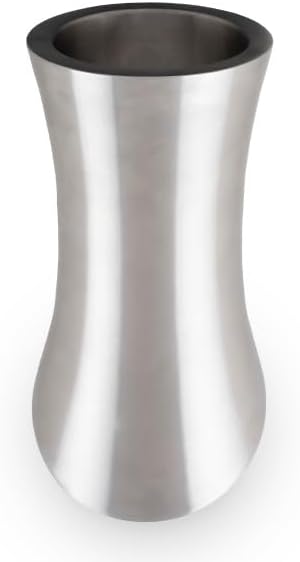 Viski Convex Wine Chiller, Double Wall Wine Cooler, Single Bottle Wine Chillers for Bottles, Stainless Steel Drink Cooler Set of 1