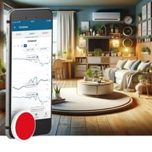 Disc Maxi Temperature Sensor and Logger for iPhone & Android, Bluetooth Compatible, Remote Wireless Thermometer, Long Range, Large Memory, Unlimited Data Export, USA Developed and Supported