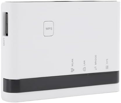Wireless Print Server for Sharing USB Printers, 10/100Mbps LAN Bridge Sharing Wired Wireless Standalone Modes USB 2.0 Print Server Plug and Play (US)