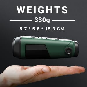 High-Sensitivity Handheld Thermal Monocular,Thermal Night Vision Imaging Monocular with Heat Vision for Hunting, 8X Digital Zoom, Adjustable Palettes & Brightness, 15mm Focal Length 256x192
