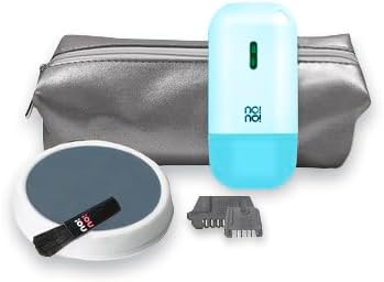 no!no! Micro Hair Removal Device for All Skin Tones, Body & Facial Hair Removal for Women & Men, Rechargeable, Wireless & Portable Hair Removal Device, Hair Remover for Face & Body-Light Blue