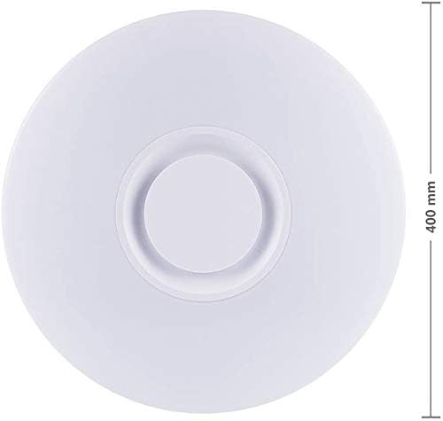 Upgrade 15 inch Dimmable LED Music Ceiling Light with Bluetooth Speaker 24W, Bluetooth Control via Smart Phone APP, Flush Mount Ceiling Light Family Bedroom (Remote Includes)