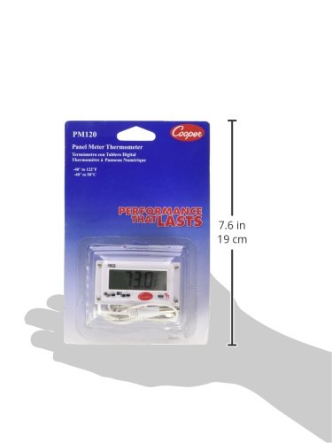 Cooper Digital Panel Thermometer 2.6 X 1.4, 1.5V Aa Bat