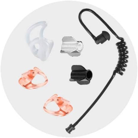 Radio Earpiece for Motorola APX Series, EP1334QR-PTT Quick Release Hawk Lapel Mic, Police Surveillance Headset, Includes Exclusive Accessory Pack