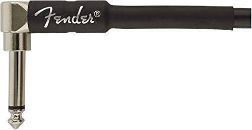 Fender Professional Series Instrument Cable, Straight/Angle, Black, 18.6ft (Pack of 5)