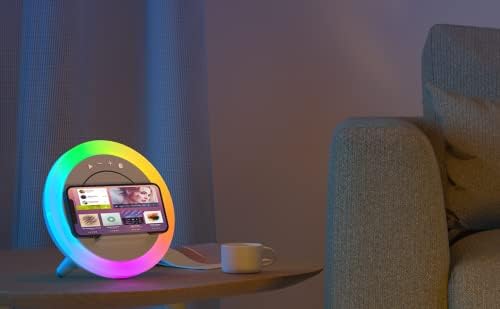 Swarmir Bluetooth Speaker with Lights, Wireless Charging Speaker, Best Birthday Gift Ideas Teenage,Applicable for Bedroom/Teen Girl Gifts