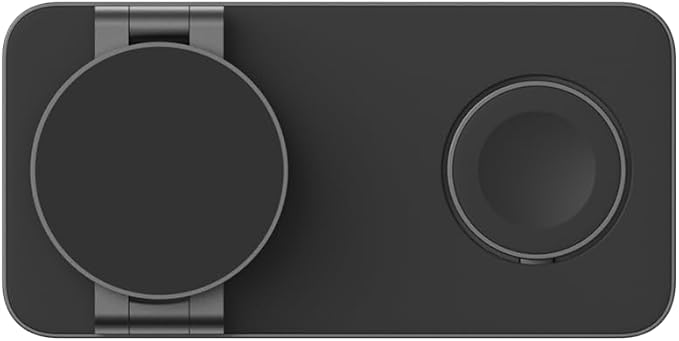 POUT Hands 7 PRO 3-in-1 Foldable Qi2 15W Wireless Charging Stand, Adjustable Angles, Compatible with MagSafe, for iPhone 17–12 Series, AirPods Pro/4/3, Apple Watch Ultra/SE/Series – Graphite Black